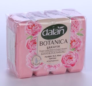 Мыло Dalan Botanica Увлажняющее с натуральным ароматом Пиона, 150 г, 4 шт
