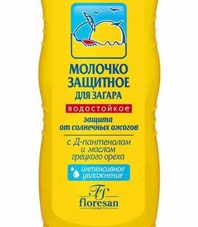 Молочко для загара для лица и тела защитное водостойкое SPF25 Floresan/Флоресан 125мл