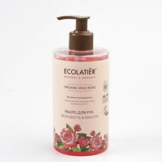 Мыло для рук Молодость & Красота Серия Organic Wild Rose, Ecolatier Green 460 мл