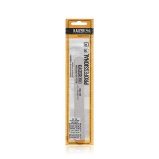 Пилка для маникюра шлифовочная Kaizer Professional мягкая , прямая , на деревянной основе 180/240 , 180мм серая