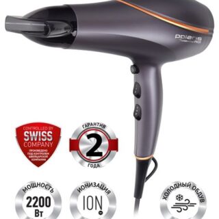 Фен Polaris PHD 2290Ti Tourmaline PROF, графит/розовое золото Фен Polaris PHD 2290Ti Tourmaline PROF, графит/розовое золото