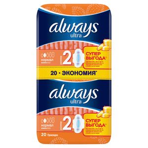 Always Ultra Normal Plus Прокладки Duo 20 шт