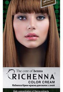 Крем-краска для волос с хной Color Cream 60г: 6N Light Chestnut