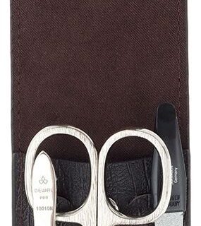 Маникюрный набор 900BROWN (ножницы универсальные + пилка металлическая 9см + пинцет скошенный)