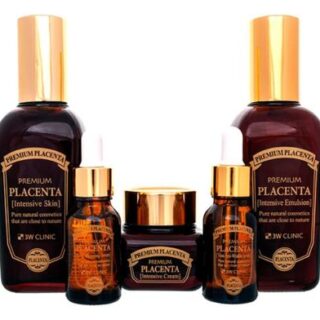 Набор для лица антивозрастной Premium Placenta 3 Items (тоник 145мл + эмульсия 145мл + крем 50мл + сыворотка 2*15мл)