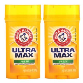 Arm & Hammer, UltraMax, твердый дезодорант-антиперспирант, свежий, 2 упаковки по 73 г (2,6 унции)