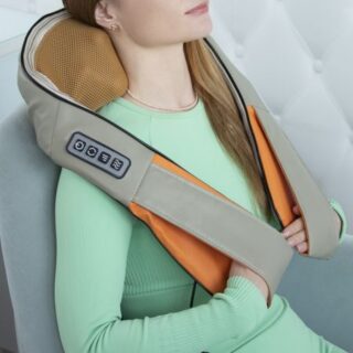 Массажер для спины и шеи luazon lem-21, наплечный, ик-подогрев, 220 в