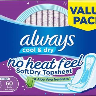 Always / Sanitary pads, Cool & dry, Maxi thick, Large with wings, 60 pcs