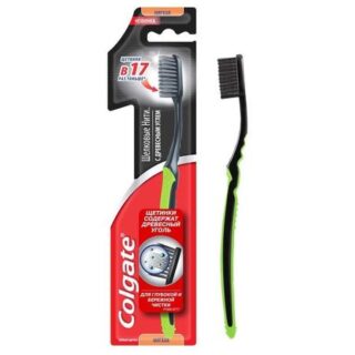 Щетка Colgate (Колгейт) зубная мягкая Шелковые Нити с древесным углем
