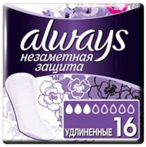 Always Прокладки ежедневные незаметная защита удлиненные 16 шт