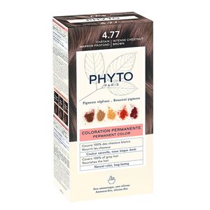 Phytosolba Набор Крем-краска 50 мл + проявляющее Молочко 50 мл + Маска-защита цвета тон 4.77 насыщенный глубокий каштан