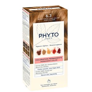 Phytosolba Набор Крем-краска 50 мл + проявляющее Молочко 50 мл + Маска-защита цвета тон 6.3 темный золотистый блонд