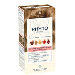 Phytosolba Набор Крем-краска 50 мл + проявляющее Молочко 50 мл + Маска-защита цвета тон 8 светлый блонд