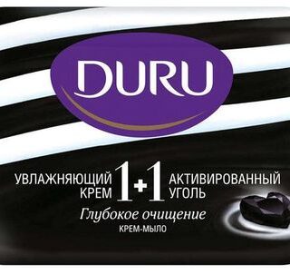 Крем-мыло туалетное Duru 1+1 Активированный уголь, 80 г