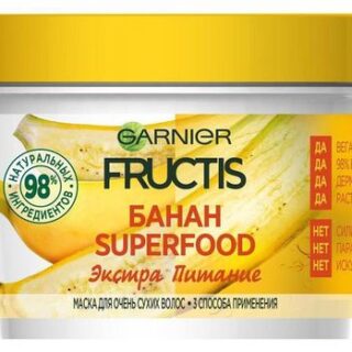 Маска для волос Garnier Fructis Superfood Банан, 390 мл