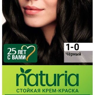 Крем-краска стойкая Палетт Naturia 1-0 Черный, 110 мл
