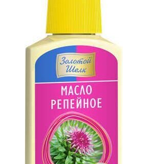 Масло репейное для волос Золотой шелк с касторовым маслом и гвоздикой, 90 мл