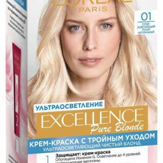 Крем-краска для волос L'Oreal Paris Excellence суперосветляющий русый натуральный тон 01, 192 мл
