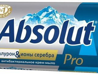 Крем-мыло туалетное Absolut pro антибактериальное серебро гиалурон, 90 г