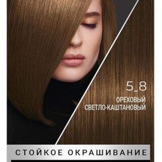 Крем-краска стойкая для волос Сьёсс Color Ореховый светло каштановый тон 5-8, 115 мл