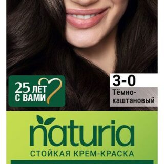 Крем-краска для волос Палетт стойкая NAT 3-0 Темно-каштан, 110 мл