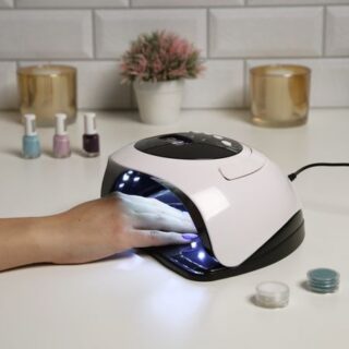 Лампа для маникюра luazon luf-03, uv/led, 45 диодов, 120 вт, таймер, 220 в, белая