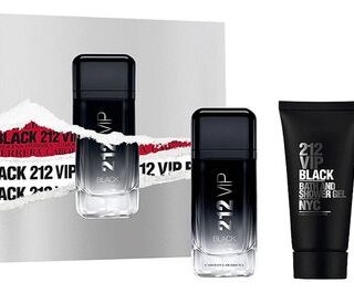 212 VIP Black: набор (п/вода 100мл + гель д/душа 100мл + п/вода 10мл)